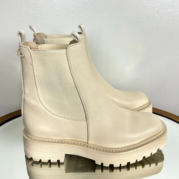 SAM EDELMAN Laguna Waterproof Lug Sole Chelsea Boot in Modern Ivory Size US 8.5 - Picture 8 of 15